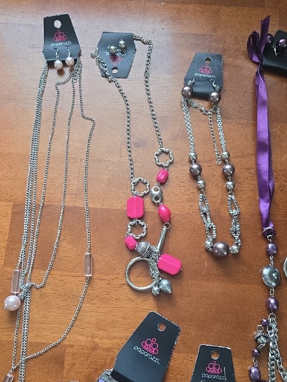 paparazzi Purple & Pink Mixed-Media Women's Necklace Set - Picture 5 of 5